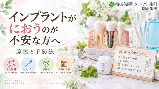 インプラントがにおう原因とは？口臭・歯ぐきの炎症・正しいケア方法